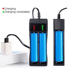 2-Slot Intelligent Battery Charger For 18650 14500 16340 Rechargeable Battery