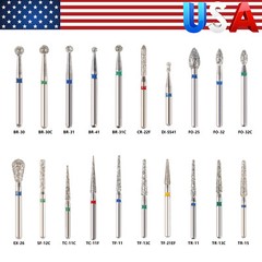 100x Brocas de fresa de diamante para dentista dental Taladro FG 1,6 mm 20 OEM