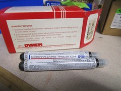 DYKEM 16033 Industrial Marker, Medium Tip, Black Color Family, Ink QTY 2