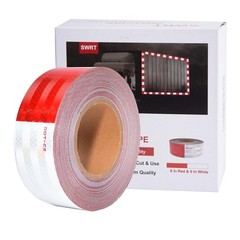 DOT-C2 Reflective Tape 2 Inch x 100 Feet Waterproof Red White Safety Tape