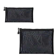 4 Pieces Zipper Mesh Bags, a Bag with a Zipper Cosmetic Organizer Pouch for D…