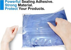 100 14×20 1.5 Mil Permanent Seal Clear Suffocation Warning Poly OPP Cello Bags