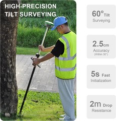SMA26Plus GNSSBaseRover Colletcor RTK Receiver GPS Equipment Pole TripodTribrach