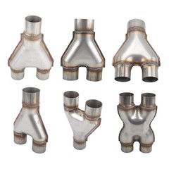 X-Pipe Y-Pipe Exhaust Adapter Connector 2”/2.25”/2.5”/2.75”/3” Single/Dual