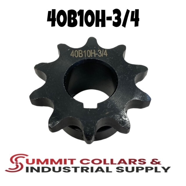 #40 Roller Chain Sprocket B Type 3/4″ Bore Hardened 10 Tooth 40B10H-3/4