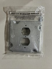 Emerson 8491N 4-11/16 Square Cover 1/2” Raised Duplex Flush Receptacle, Qty:10