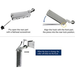 For Kason 1094 SureClose Hydraulic Door Closer with Flush to 3/4 Inch Hook US