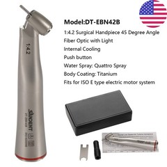 SANDENT Dental Optic Fiber 1:4.2 increasing Handpiece 45°Angle Fit FG 1.6mm