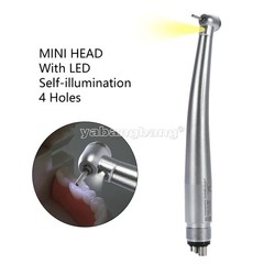 Dental High Speed Handpiece Mini LED Fiber Optic Small Head Air Turbine 4H USA