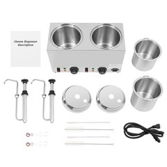 1600W 110V Hot Fudge Nacho Cheese Dispenser Sauce Caramel Melting Warmer Machine