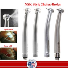 NSK Style Dental (Fiber Optic LED E-generator) High Speed Handpiece 2/4 Holes US