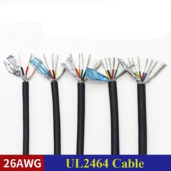 UL2464 24AWG Shielded Cable – 2-12 Core Options, Black, Custom Length