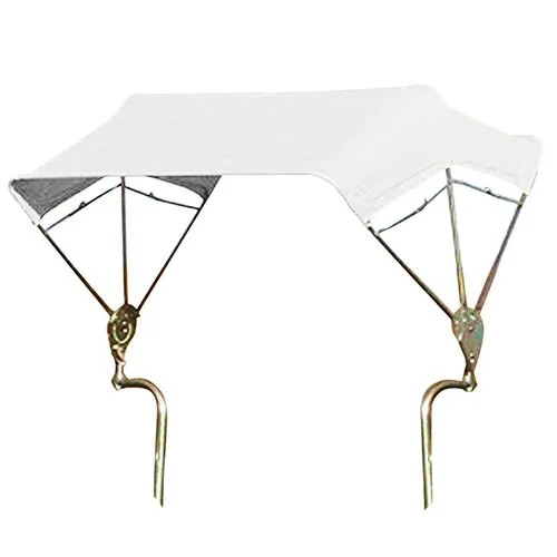 3-Bow Tractor Canopy with Frame Fender Mount 48″ – White