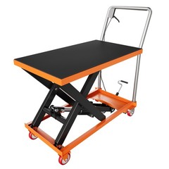 Garvee Hydraulic Scissor Lift Table Cart 1100Lbs 28.5″ Manual Heavy Duty Orange