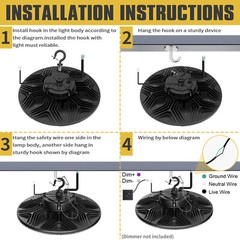 240W 480V UFO LED Shop Lights 5000K High Bay Industrial Lightihng Warehouse Lamp