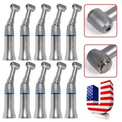 10 USA Dental 1:1 Slow Low Speed Handpiece Contra Angle Push Button Handpiece