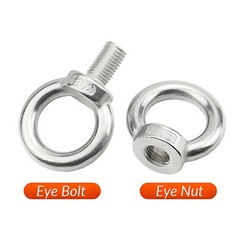 A2 304 Grade Stainless Steel Lifting Eye Nuts / Bolts M3 M4 M5 M6 M8 M10 – M36