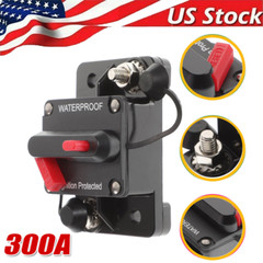 300A AMP Circuit Breaker Fuse Reset 12V-48V DC Car Boat Auto Waterproof