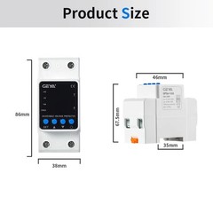 GEYA 02U Type 63A 110V Over Current Protector Over&Under voltage Protective NEW