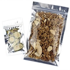 Many Different Sizes for 100 Flat Clear/Silver Metallized Foil Resealable Bags