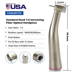 NSK Ti-Max Z95L Style 1:5 High Speed Electric Handpiece Fiber Optic Contra Angle