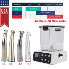 Dental Electric LED Micro Motor / 1:1 1:5 1:4.2 Contra Angles