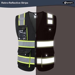 JKSafety Hi Vis Reflective Safety Vests for Men Women High Visibility Vest wi…