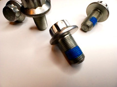 M14-1.25 x 25mm 12-Point Flange Bolt w/Blue Threadlocker – Grade 10.9 Screw