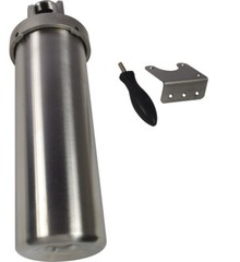 Heavy-duty Filter Housing for 10″ L Cartridges 1″ NPT w/ Bracket 304 SS