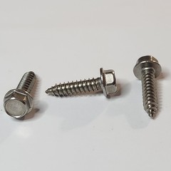 # 14 x 1″ Hex Washer Head Sheet Metal Screws Self Tapping Stainless Steel (50)
