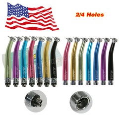 USA Push Button Dental High Speed Handpiece Single water spray Air Turbine 2/4H