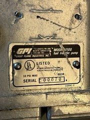 GPI Fuel Transfer Pump, 12V DC, 10 Gpm MODEL 1100