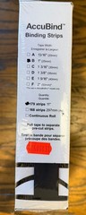 Standard Accubind Binding Strips Various Sizes & Colors