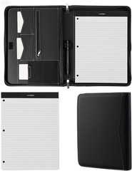 Padfolio Portfolio Organizer Binder,Faux Leather Interview Resume Folder,Letter