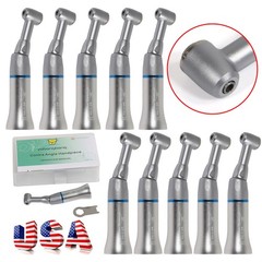 10 USA Dental 1:1 Slow Low Speed Handpiece Contra Angle Push Button Handpiece