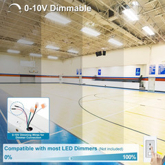 2-Pack 300W High Bay LED Lights, 42000LM, Tunable 4000K/5000K, ETL