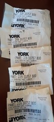 5 packs JOHNSON CONTROLS YORK 229-10757-800 22910757800 SPRING HEL COMPR