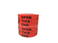 Shipping Labels- 2×4 Open This End (Side Arrow) 500 labels per roll, 1-12 Rolls
