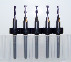 (5) – 1.60mm (.0630″) Carbide End Mills, 2 Flute Kyocera 1600Q0630.280A1