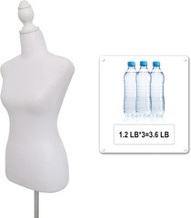 White Female Dress Form Mannequin Torso Body with Adjustable Tripod Stand Show