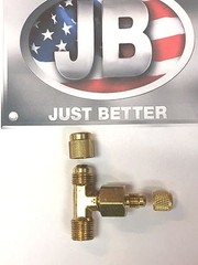 Vacuum Pump, J.B. Industries, Pump Intake Hose Tee, T3-6C, 1/4 & 3/8, PR-5FF