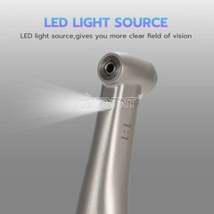 Dental 1:1 Fiber Optic LED Contra Angle Handpiece 4 Spray Push Button fit NSK po