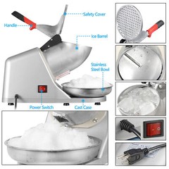 Commercial Ice Shaver Electric Snow Cone Crusher Maker Machine 143lbs 300W