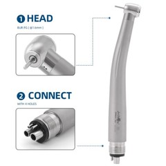 Dental High & Low Speed Handpiece Air Turbine kit Push Button Air Motor 4 Holes
