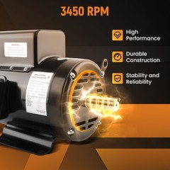 7.5HP Air Compressor Motor 30A Electric Single Phase Motor 3450RPM Frame CW/ CCW