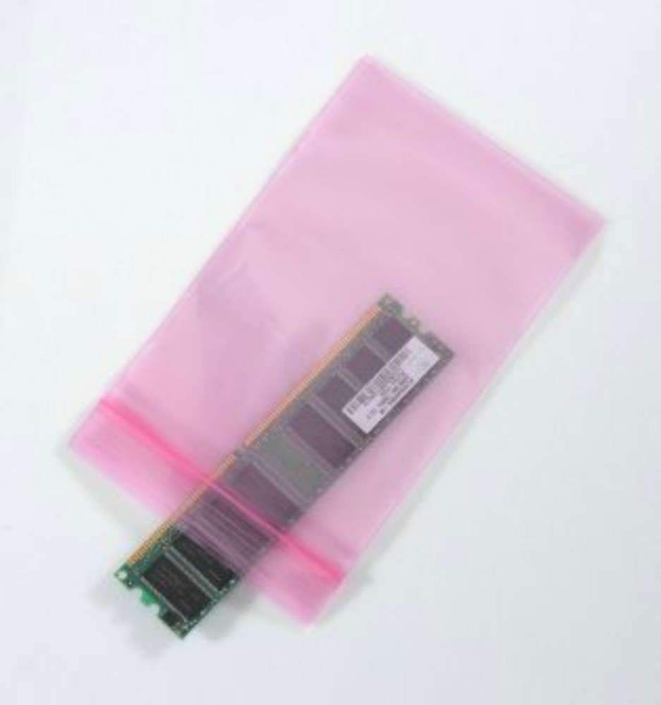 100 4″x6″ Anti Static Pink Reclosable Zip Bags 4mil HEAVYDUTY