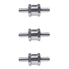3pcs 8mm 5/16″ Fuel Line One Way Non Return Check Valve Petrol Diesel Oil Silver