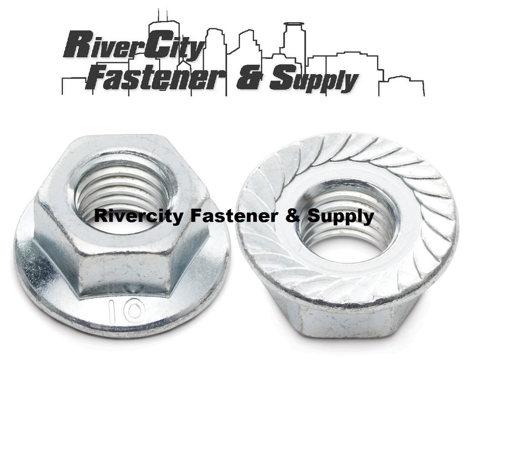 (50) M8-1.25 Serrated Flange Lock Nut 10.9 Spin Wiz Nut 13mm Hex 8mm x 1.25