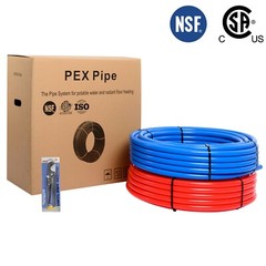 EFIELD 2 Rolls 1/2″ Pex-A Pipe/Tubing 2X100ft (200ft) Red & Blue Pipe Cutter