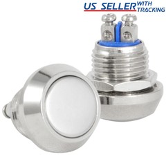 Momentary Push Button Starter Switch/Boat Horn Stainless Steel Metal Waterproof
